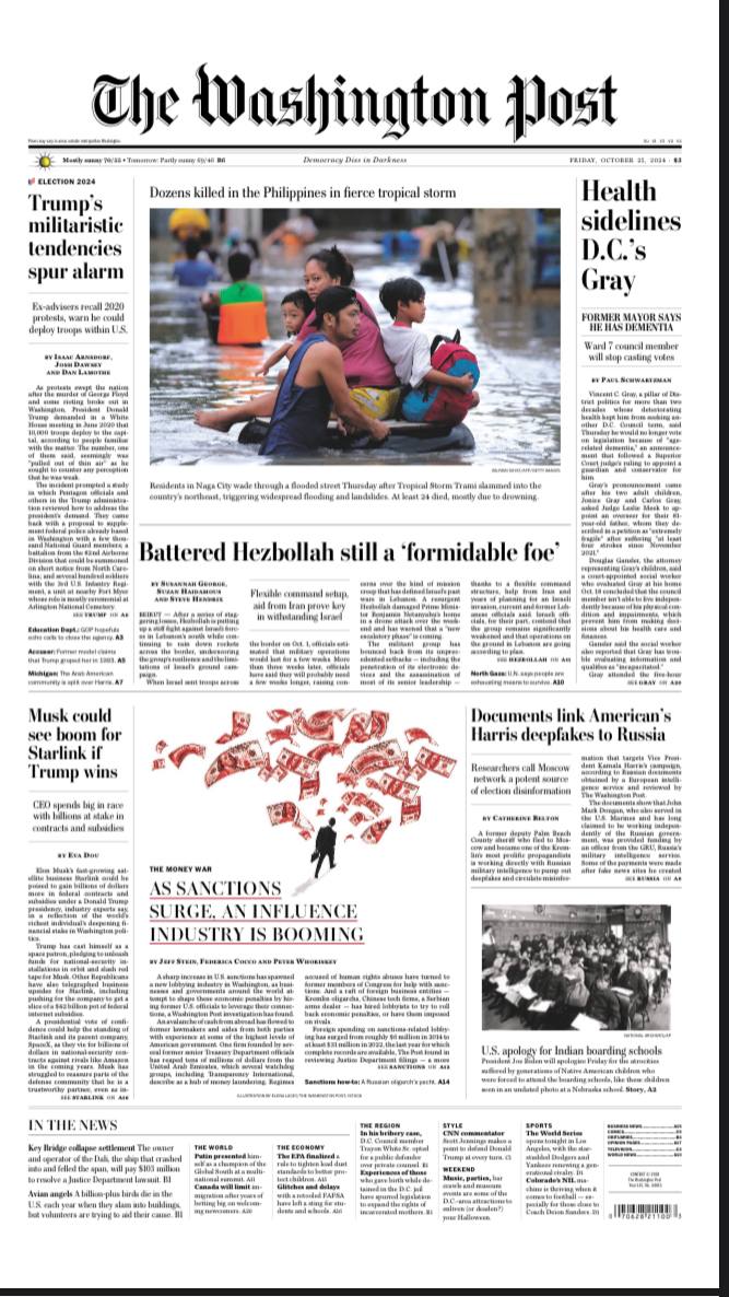 【报纸】华盛顿邮报 The Washington Post-25.10.2024 PDF